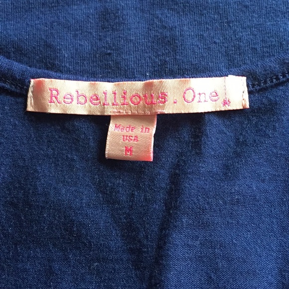 Rebellious one blue tank top medium knot tie - Picture 6 of 6